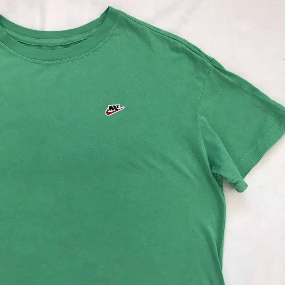 Nike Green Cotton Crew Neck Short Sleeve Unisex Relaxed T Shirt M